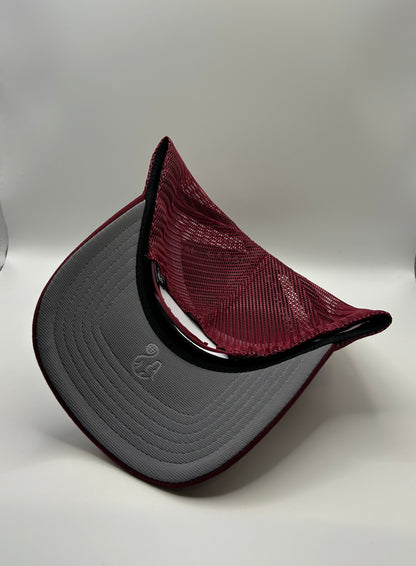 Burgundy / Gray / White logo