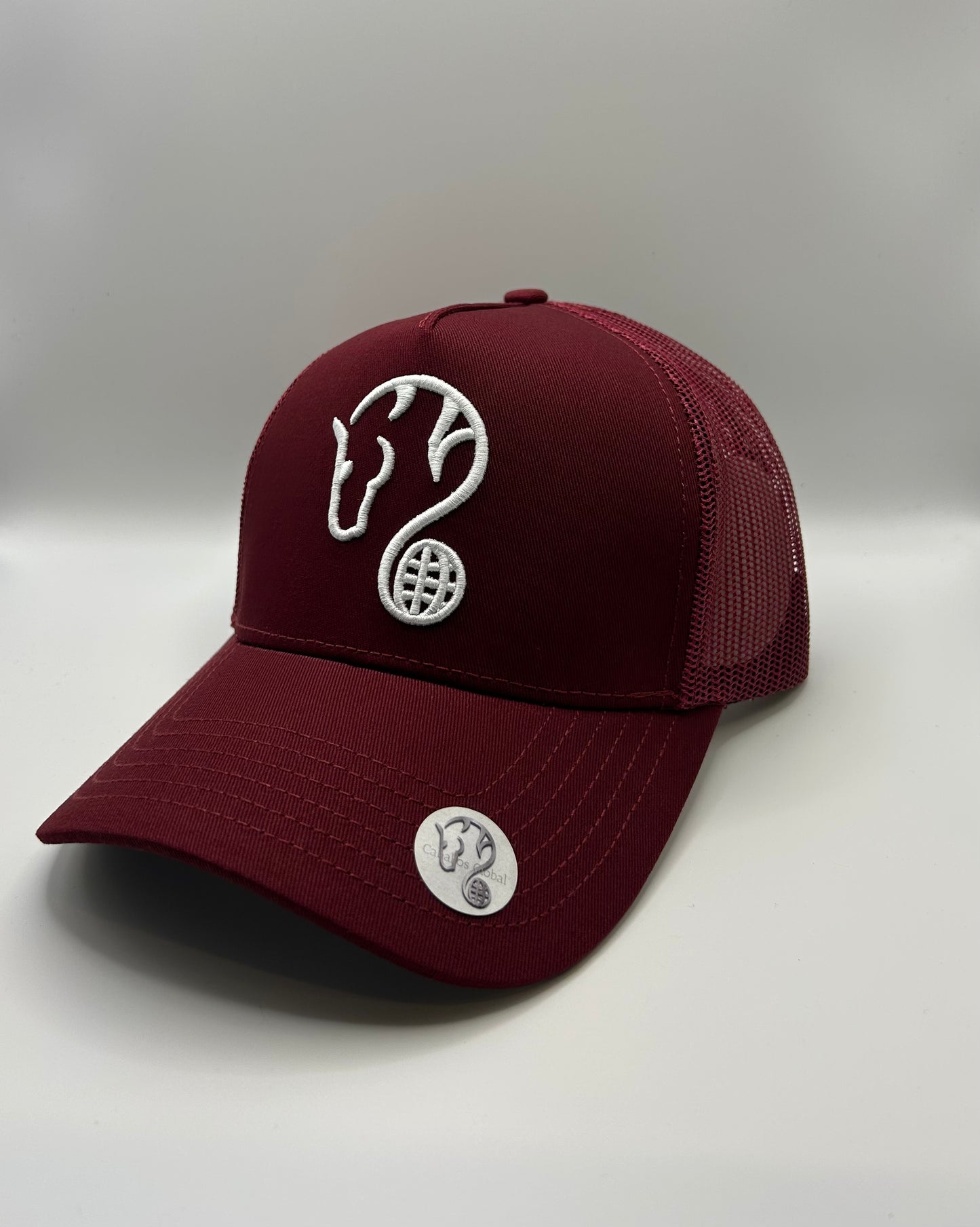 Burgundy / Gray / White logo